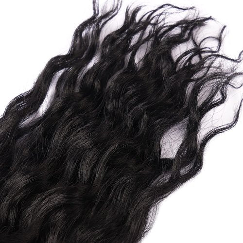 MAYSA Ocean Wave Crochet Hair Extension, 22 inch 6packs Curly Braiding Crochet Hair, Synthetic Crochet Hair Extensions for Women #1B Natural Black