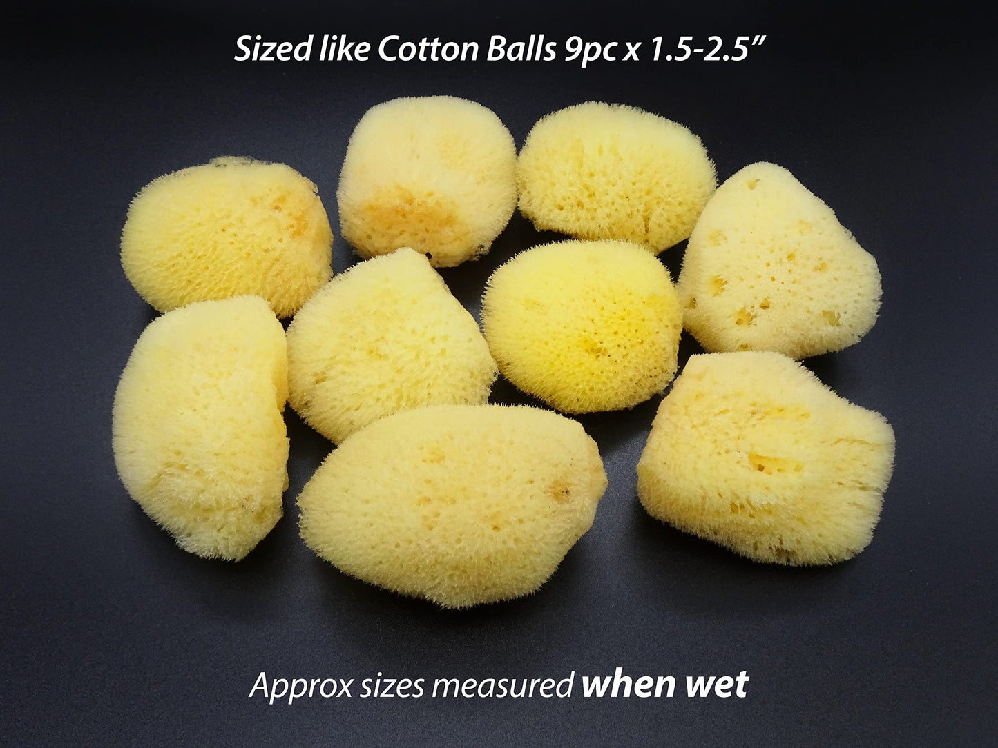 Natural Sea Silk Sponges 12pk: Size 9pc x1.5"-2.5" 3pc x 2.5"-3", like Cotton Balls, for Cosmetic Use, Makeup Application & Removal, Face & Eye Cleaning, with Luxury Gift Bag by Constantia Beauty®