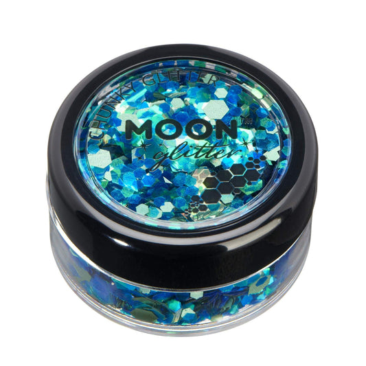 Mystic Chunky Glitter by Moon Glitter ??100% Cosmetic Glitter for Face, Body, Nails, Hair and Lips - 3g - Atlantis