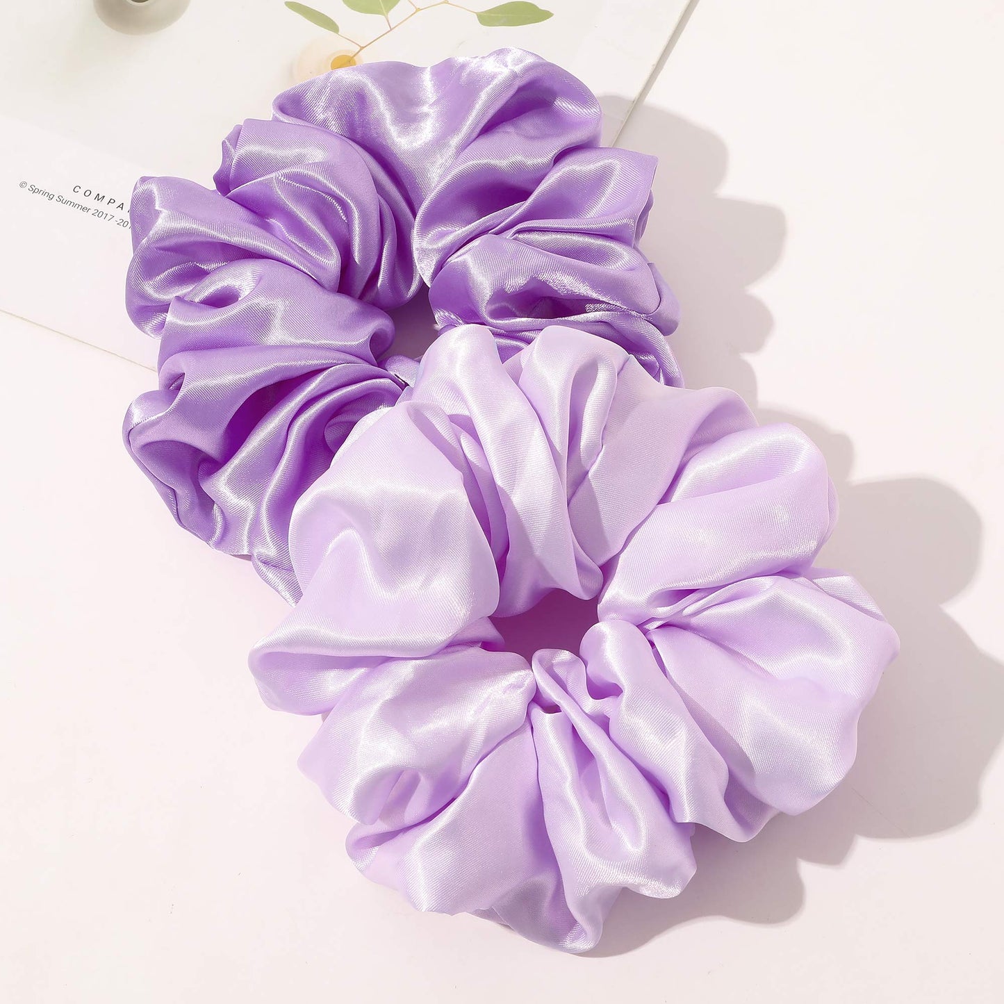 Scrunchies Hair Ties for Women - Big Silk Satin Scrunchie Exra Large Jumbo Gaint Oversized Cute Chiffon Scrunchy for Curl Thick Hair Ligas Para el Cabello De Mujer Hair Accessories Gift for Girls