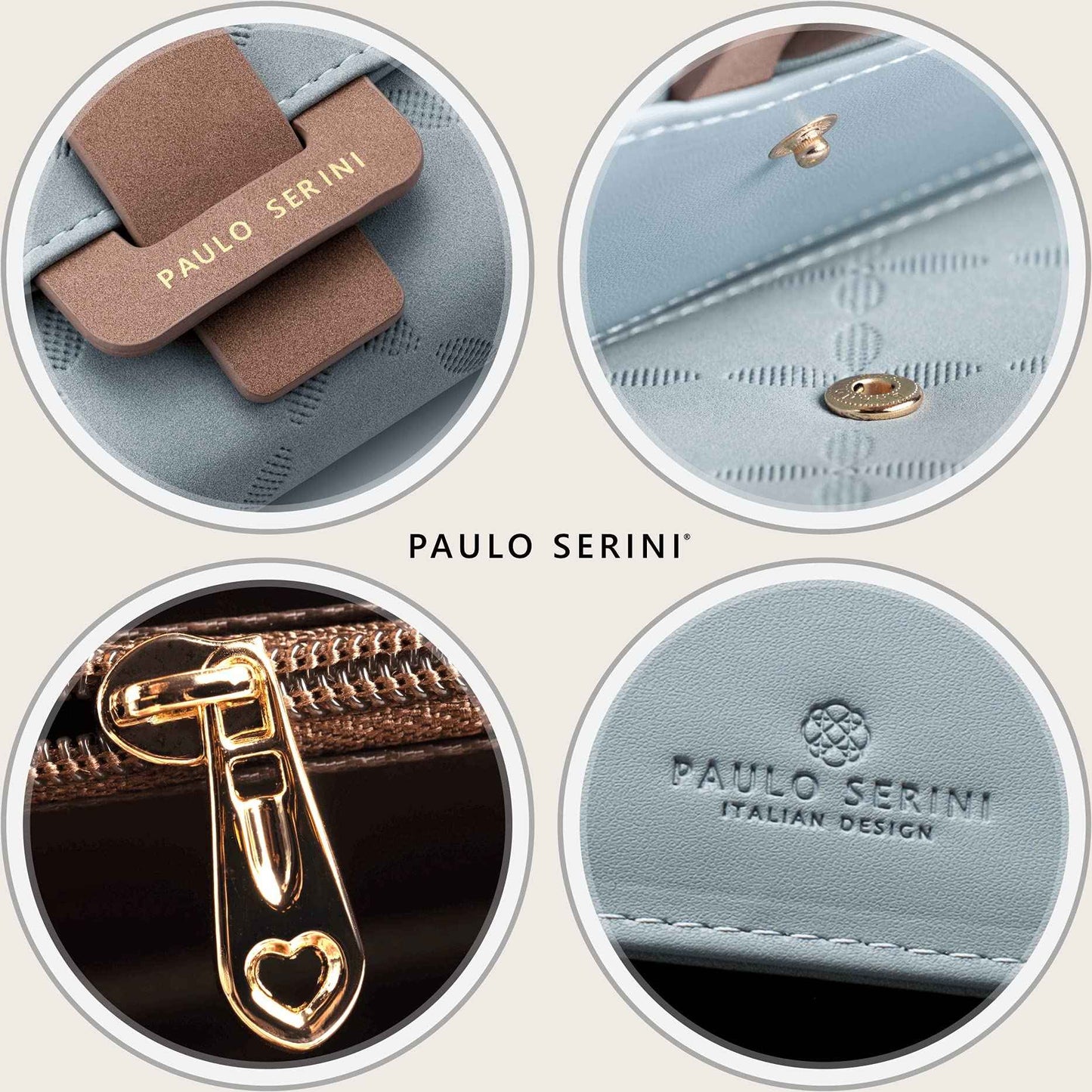 PAULO SERINI® Wallet Women - Womens Wallet with Coin Purse - Card Holder 9 Cards - Wristlet - Vegan Wallets for Women - Birthday Gifts for Women - Billeteras de Mujer - Carteras de Mujer - Sky Blue