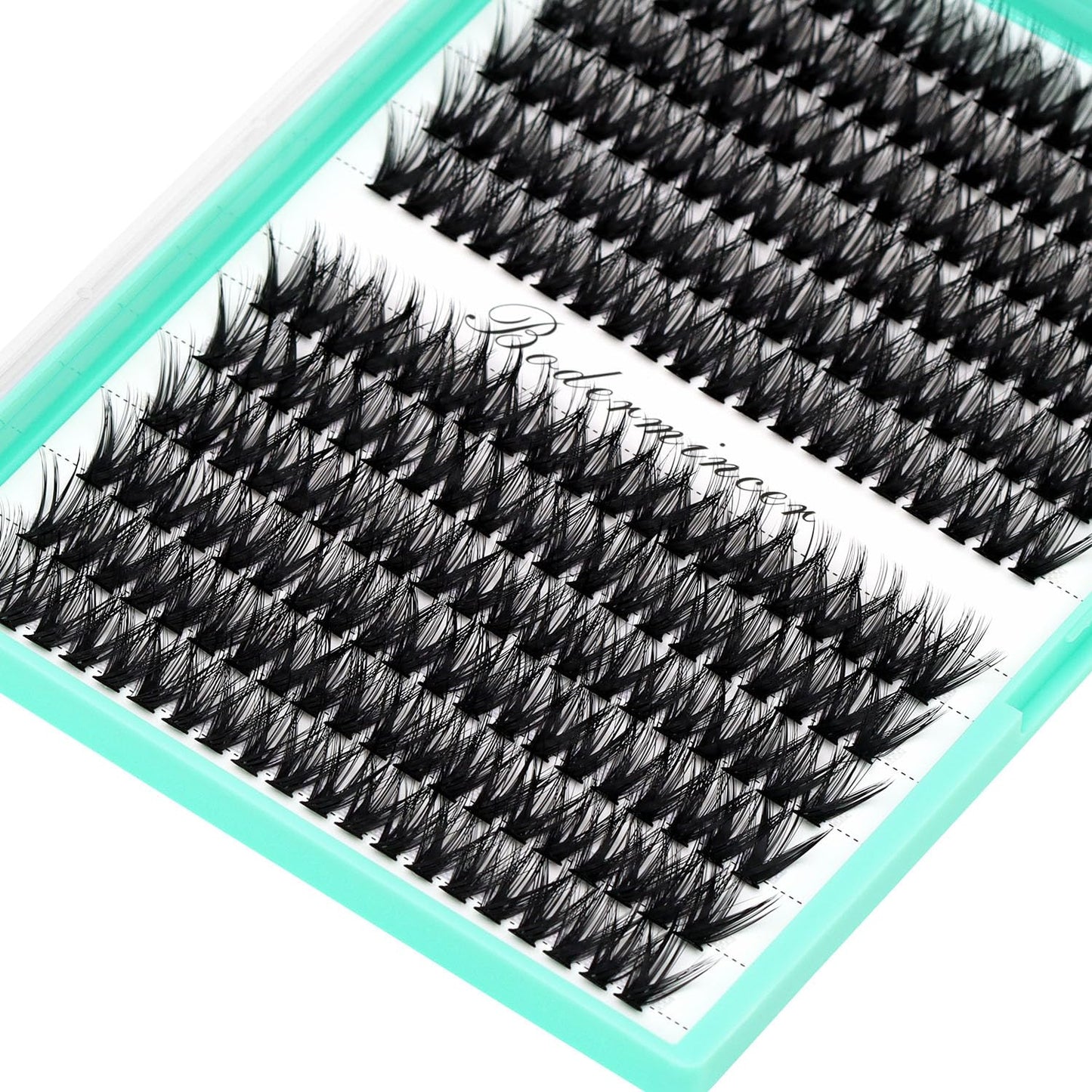 Bodermincer Black/Colored Cluster Lashes 240pcs 20D/40D DIY Eyelash Extension D Curl Long Individual Lashes Mixed Tray Faux Mink Lash Clusters Extensions 8-22mm (50D-16MM)