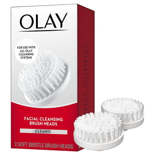 Olay Facial Cleaning Brush Advanced Facial Cleansing System Replacement Brush Heads, 2 Count