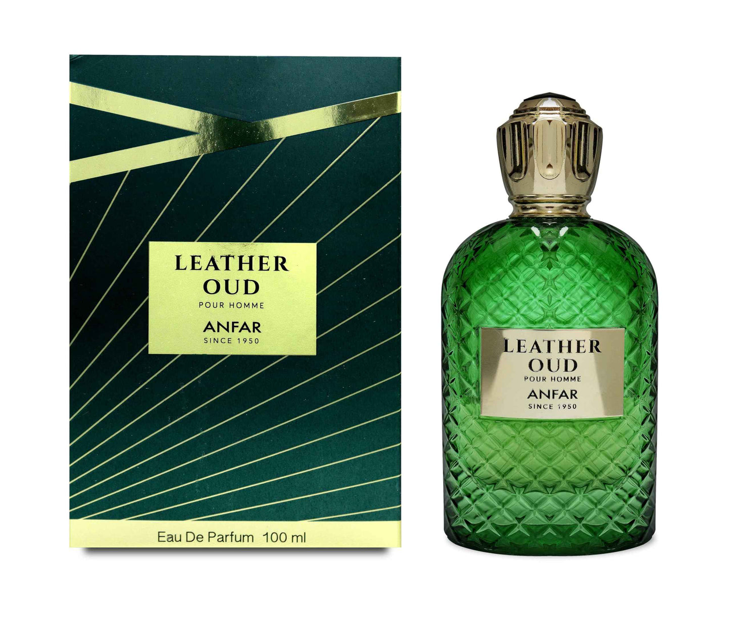 Anfar Leather Oud Pour Homme Eau De Parfum,3.4OZ FOR MEN,100 ml, Vetiver, Labdanum, Birch, Sandalwood, Patchouli.