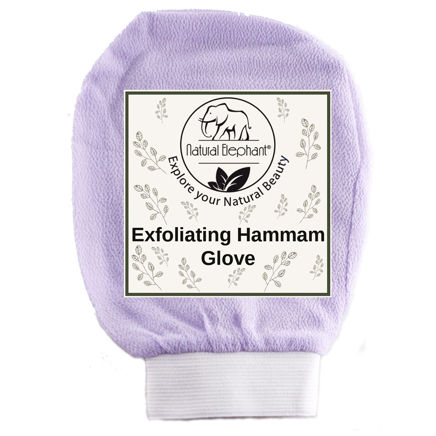 Natural Elephant Exfoliating Hammam Glove (Black, Lilac, Teal, Orange, and Brown (Pack of 5))