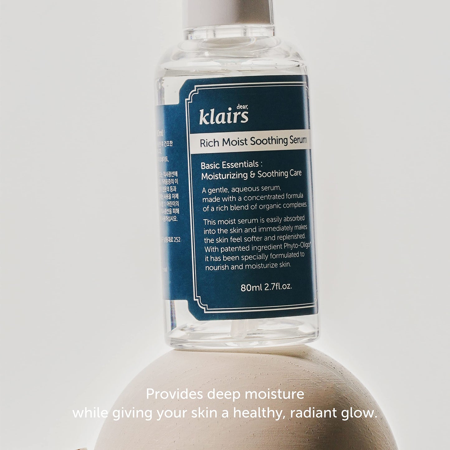 [Dear Klairs] Rich Moist Soothing Serum 2 7 fl oz 80 ml, Instant absorption, Non-greasy, hydration, cooling, basic care, unscented, Renewal