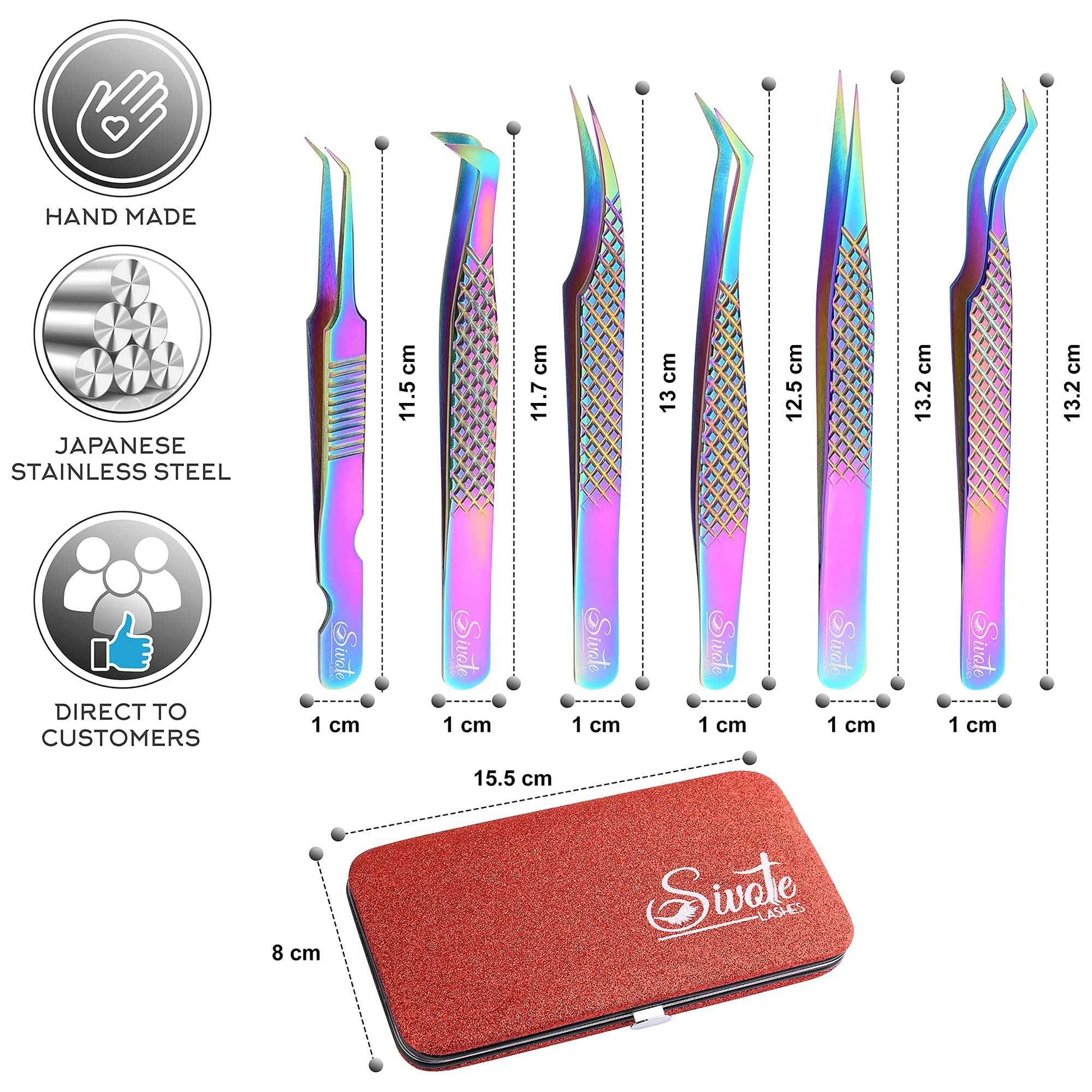 Professional Lash Tweezers + UPGRADED DESIGN Lash Mirror