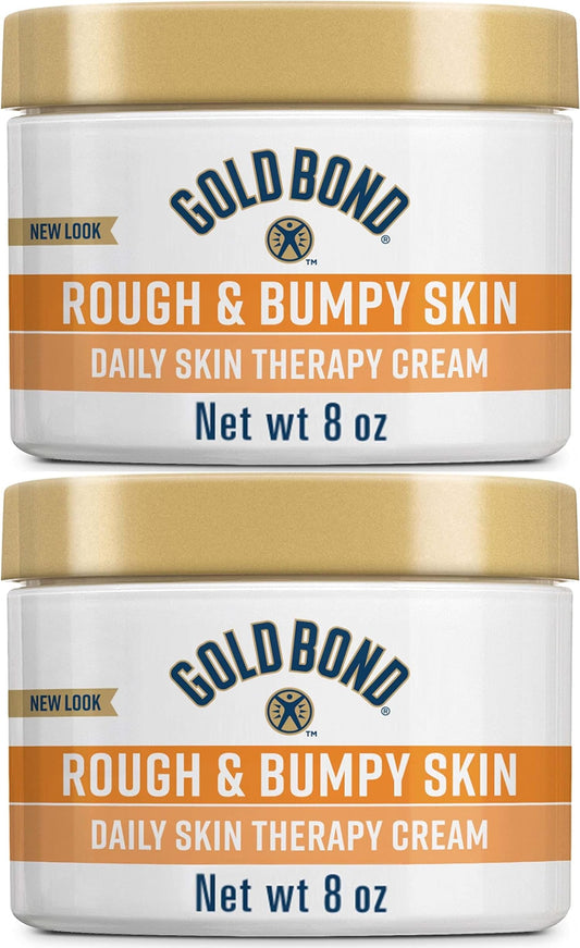 Gold Bond Ultimate Rough & Bumpy Daily Skin Therapy, 8 Ounce, Helps Exfoliate and Moisturize to Smooth, Soften, and Reduce The Appearance and Feel of Bumps and Rough Skin Patches - Pack of 2