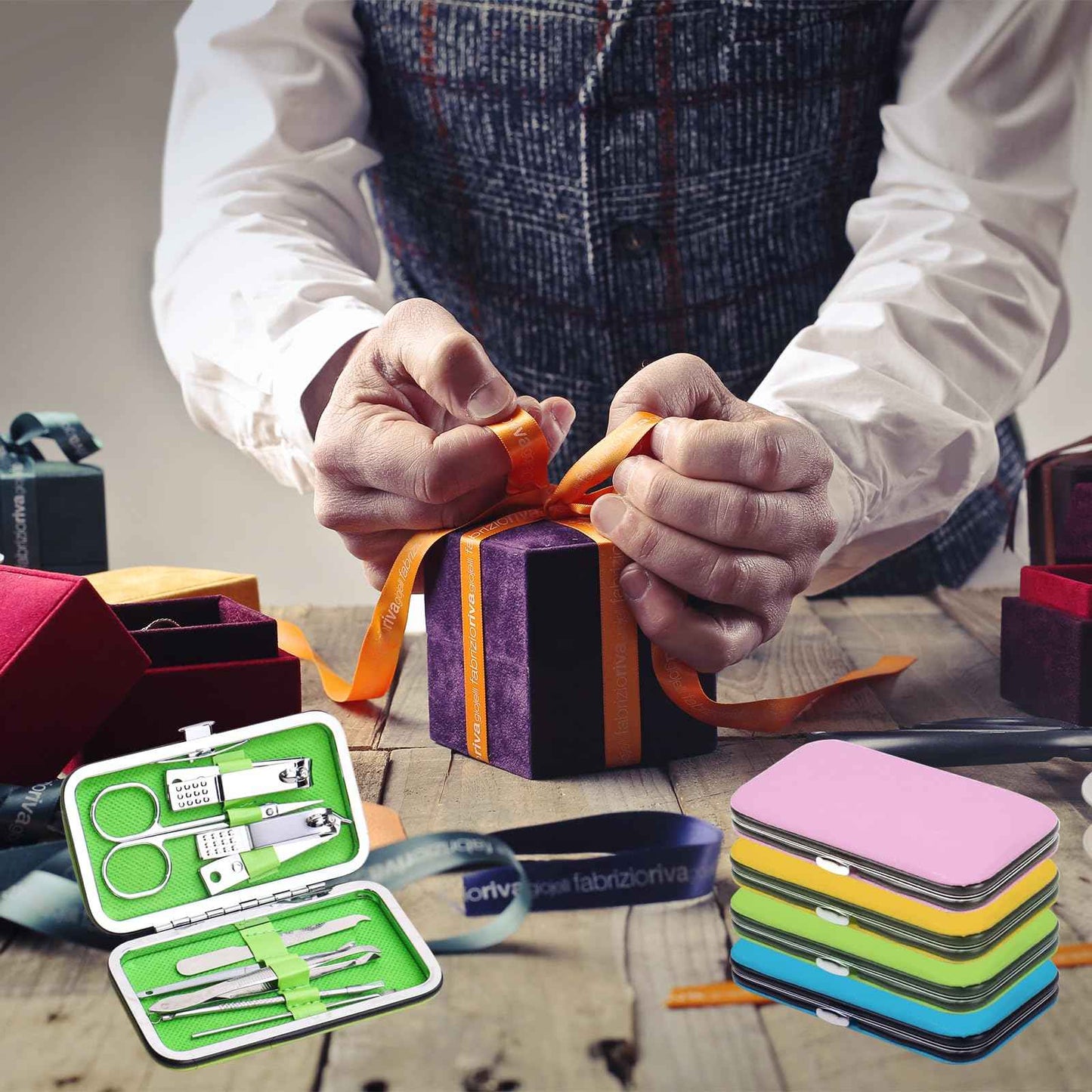 Manicure Set Bulk, Nail Clippers Kit Stainless Steel Fingernail Clippers Set, Sturdy Nail Tip Cutter Trimmers Professional Grooming Toenail Clippers Personal Pedicure Kits Gift (24 Pack 8 in 1)