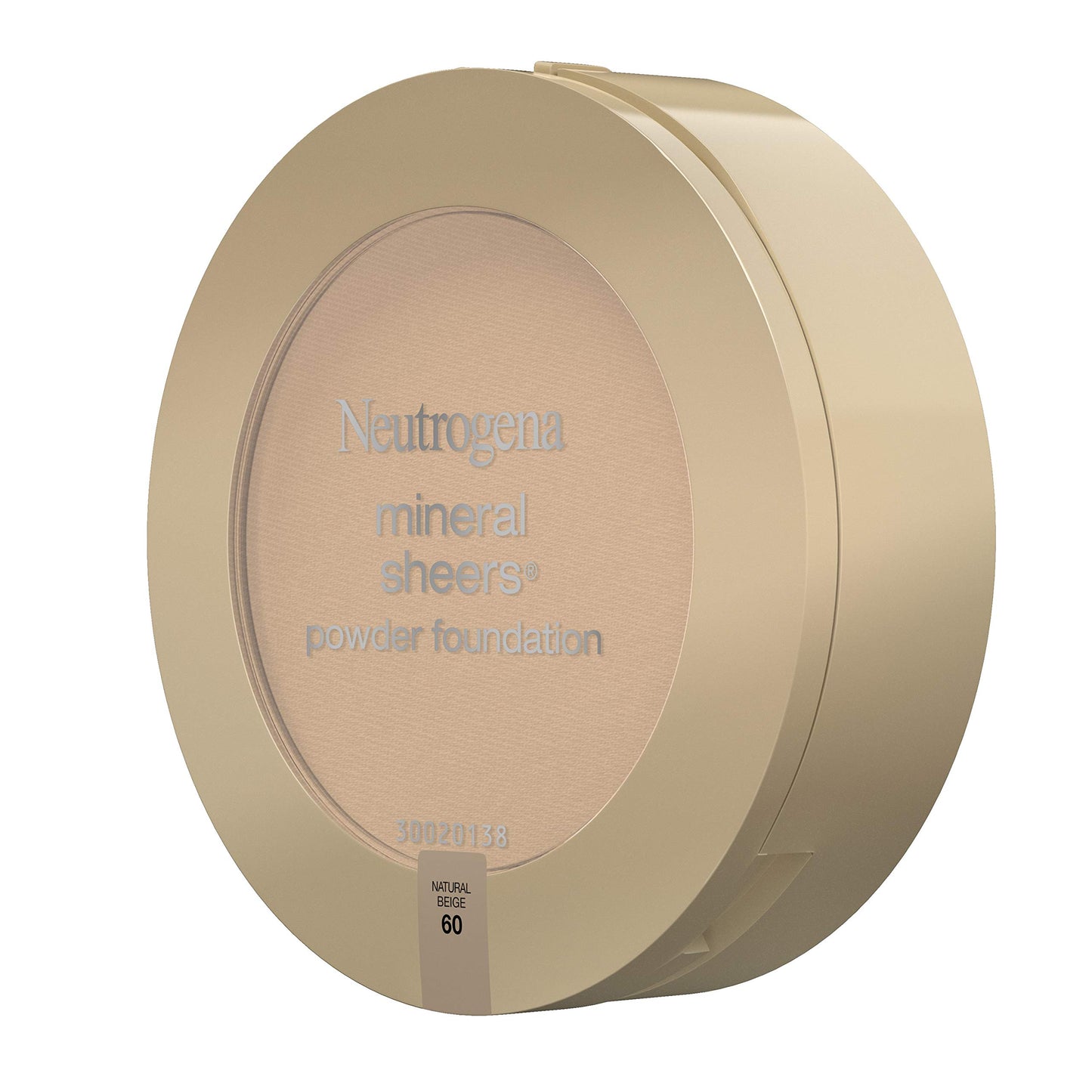 Neutrogena Mineral Sheers Compact Powder Foundation, Lightweight & Oil-Free Mineral Foundation, Fragrance-Free, Natural Beige 60, .34 oz