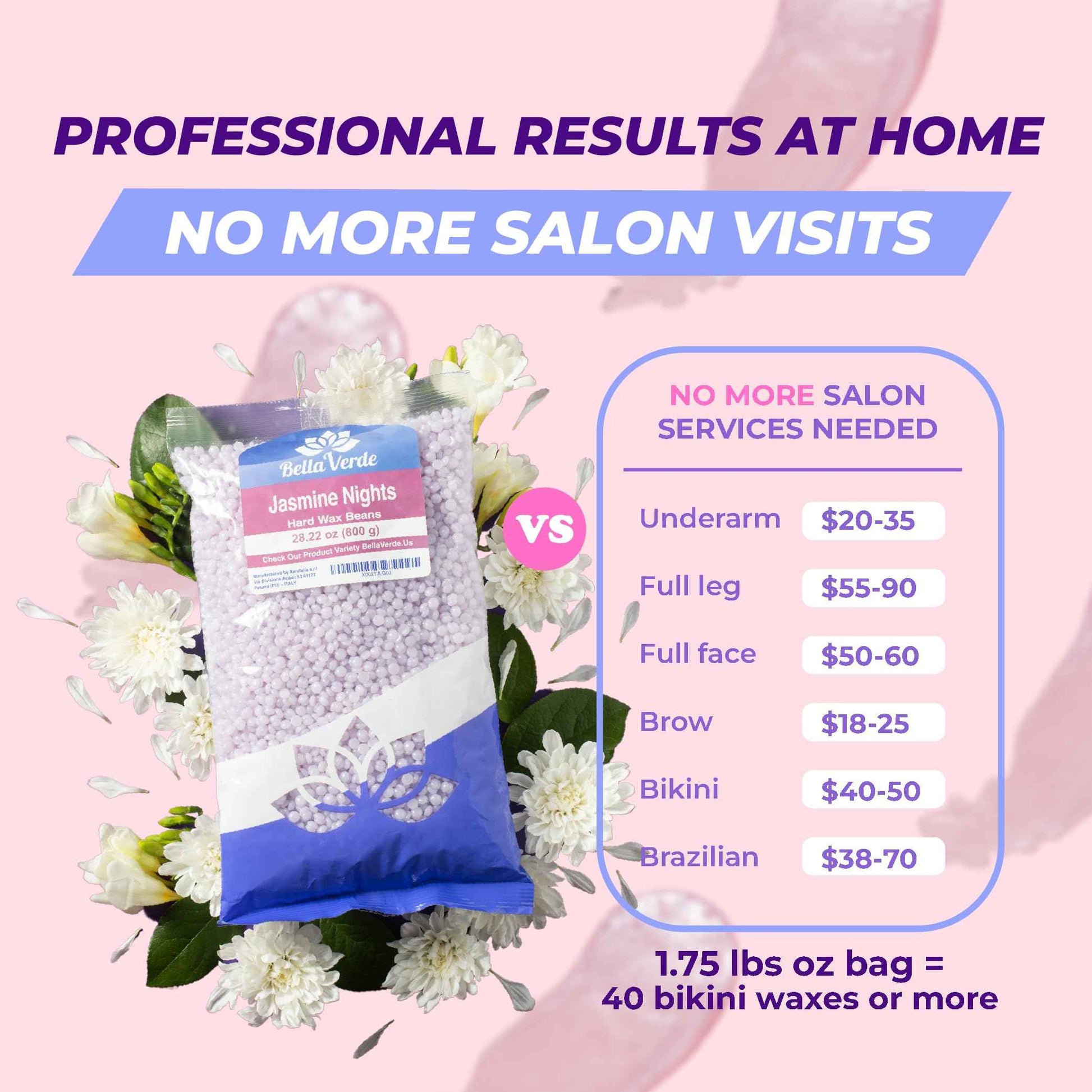 Wax Beans - Hard Wax Beads for Hair Removal - Brazilian Eyebrow Home Body Wax for Men Women 28oz