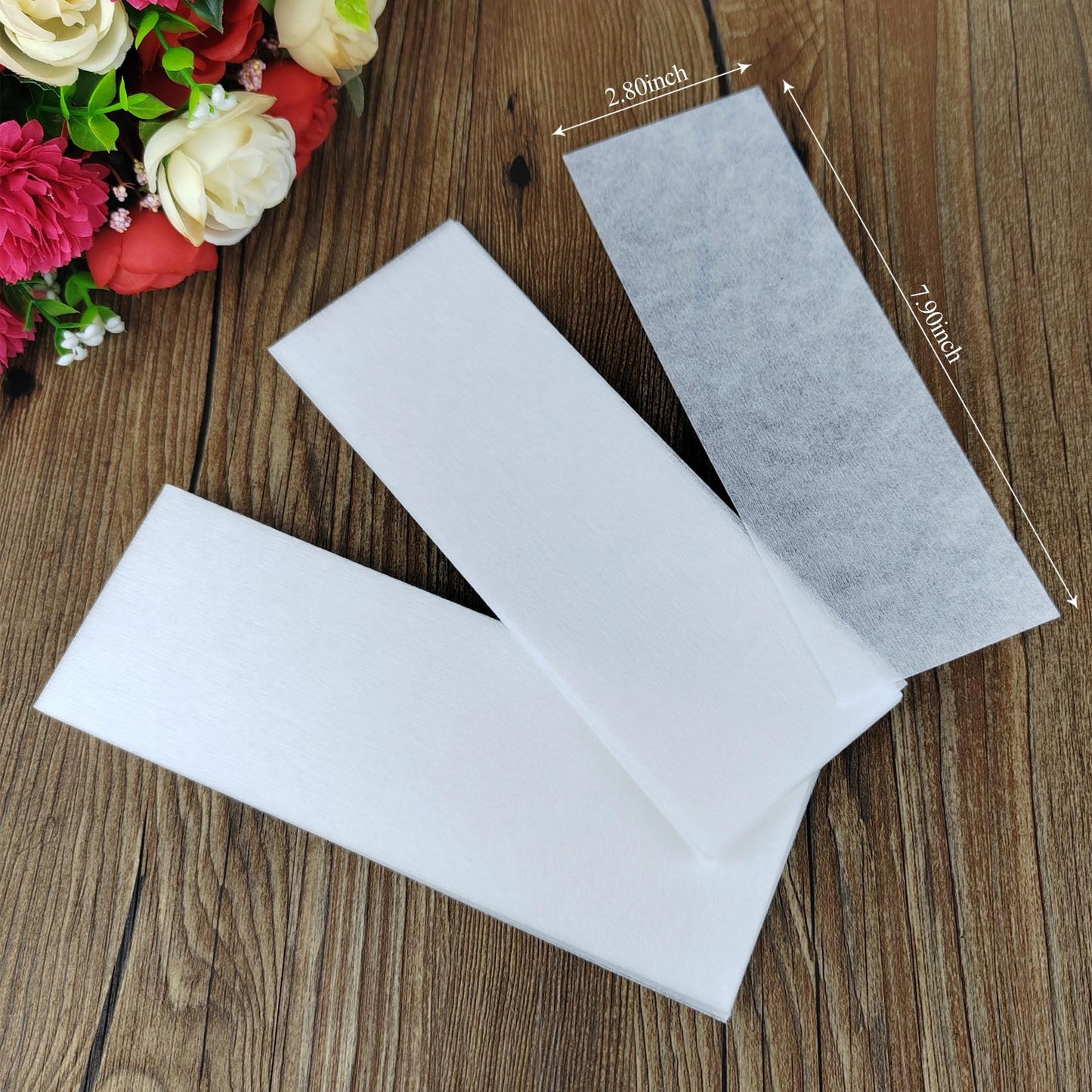 150 Pcs Waxing Paper 2.8 x 7.9 Inch Wax Strips For Hair Removal On Legs Chest Back Intimate Areas And Face