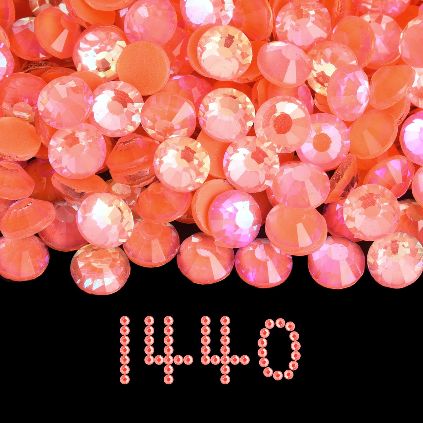 Blinginbox Flatback Glass Rhinestones,Luminous Gems 1440pcs Non Hotfix Crystal Rhinestones for Nail Crafts Clothes Tumblers Face Makeup,Hyacinth AB Luminous,SS20