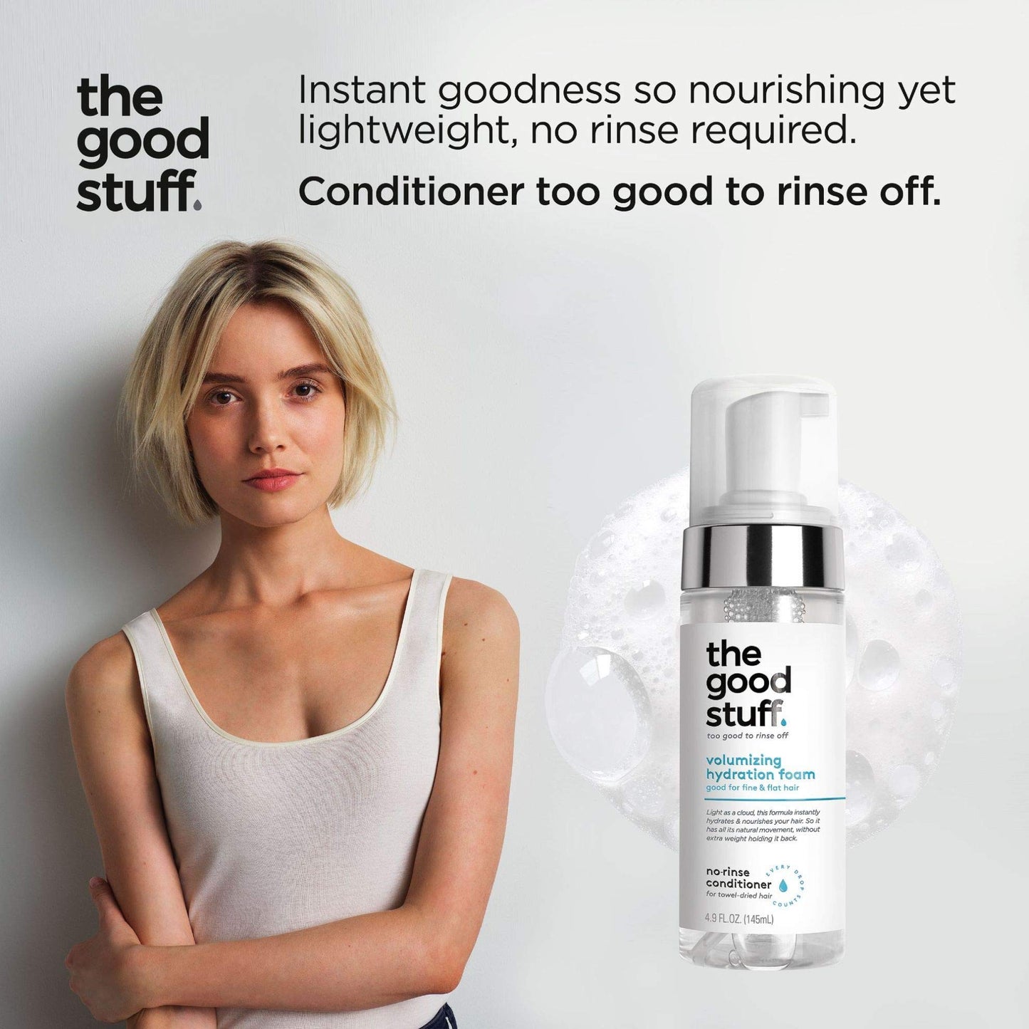 The Good Stuff Volumizing Hydration Foam Conditioner, 4.90 Ounce