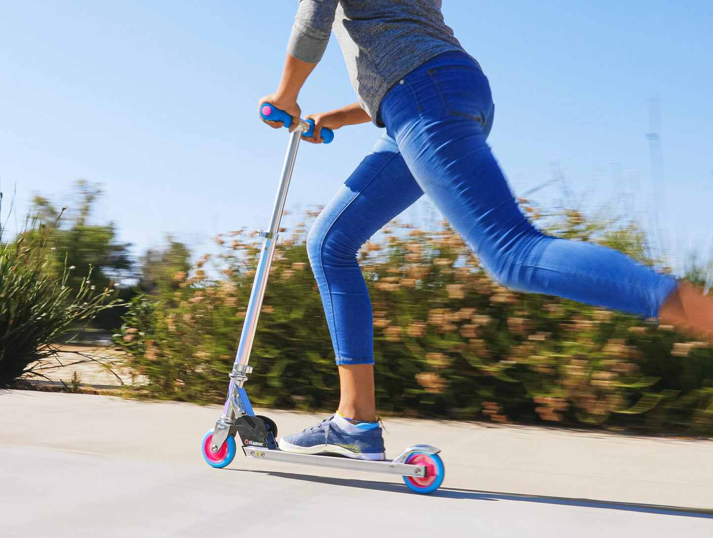 Razor A Kick Scooter for Kids - Lightweight, Foldable, Aluminum Frame, and Adjustable Handlebars