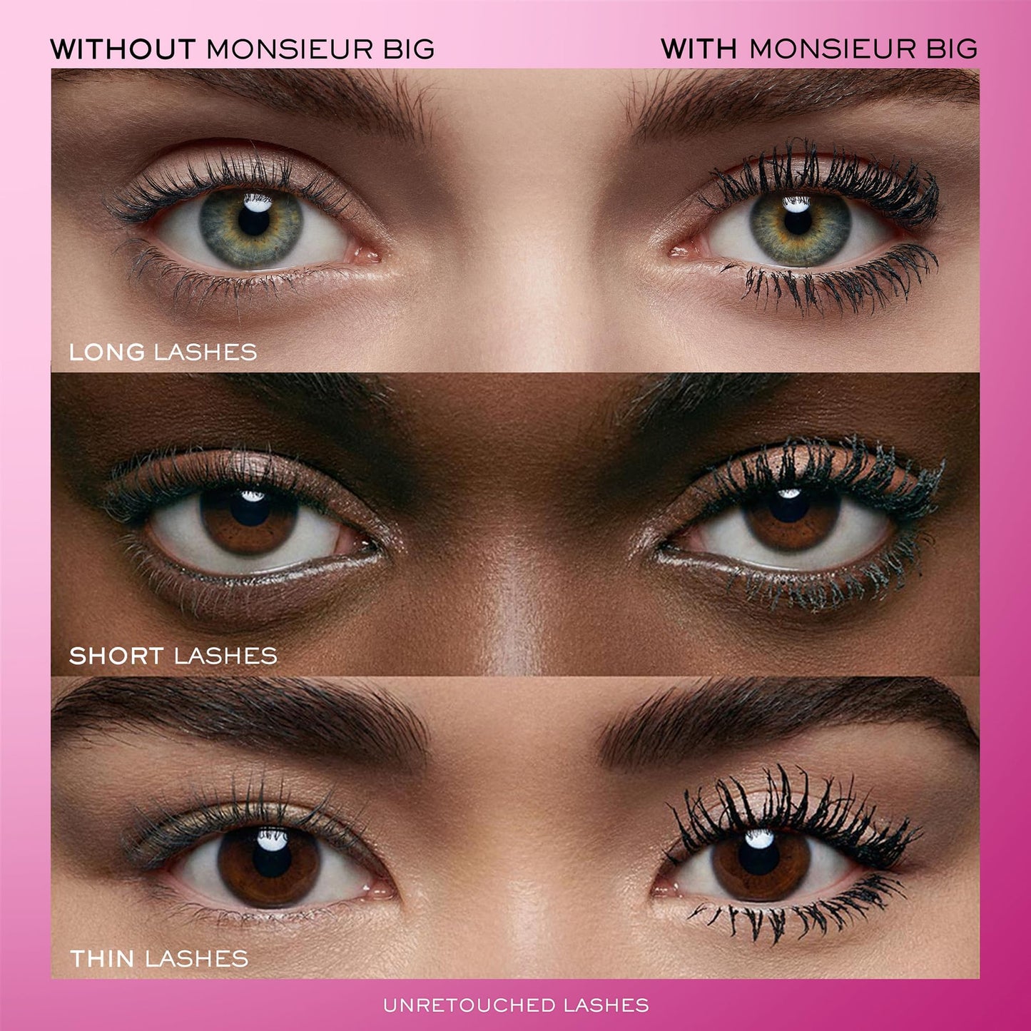 Lancôme Monsieur Big Volumizing Mascara - Up To 12x More Volume & 24H Wear - False Lash Effect - Black - Travel Size