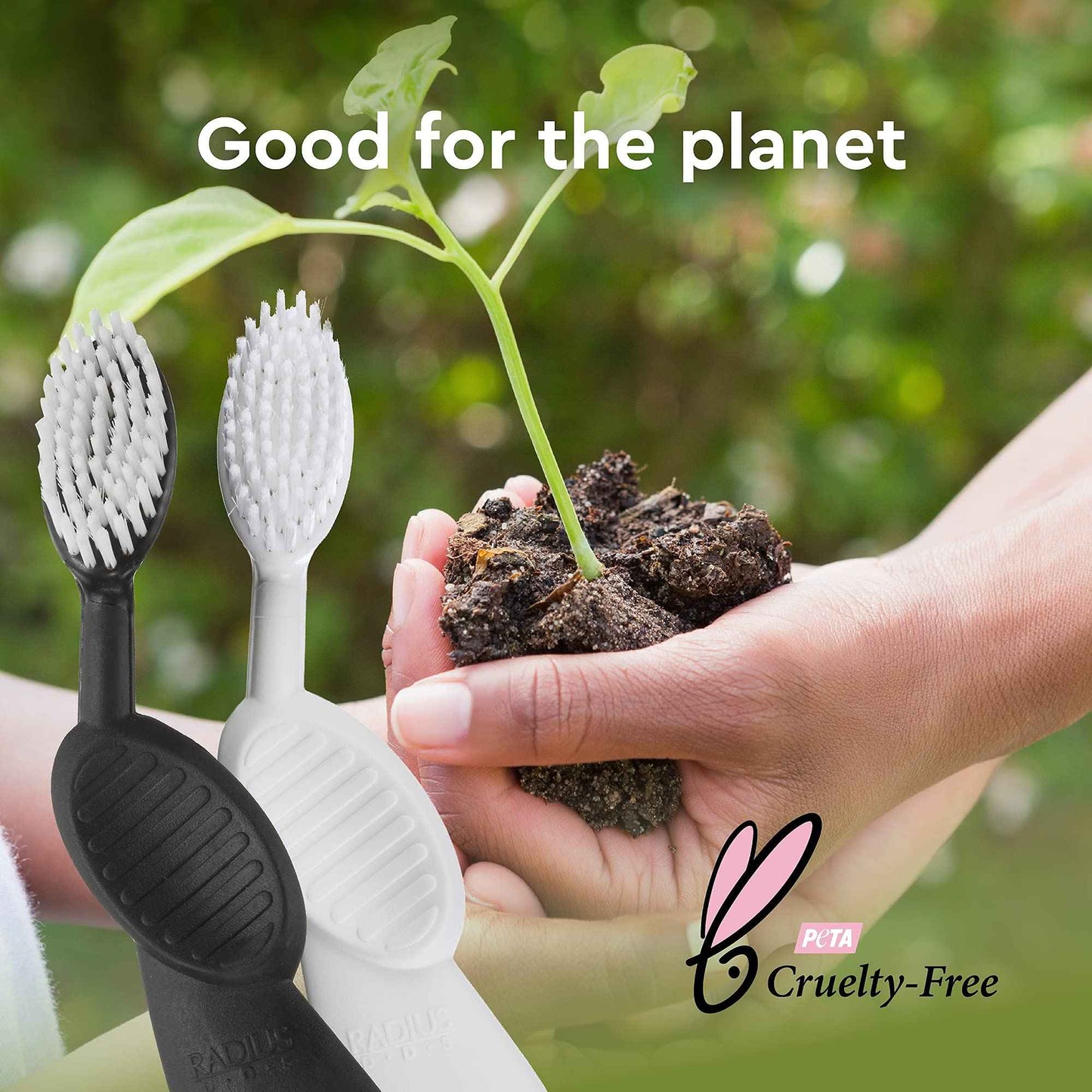 RADIUS Flex Brush Toothbrush Designed to Improve Gum Health & Reduce Gum Issues - Right Hand - Purple/Watermelon/Mint Green - Pack of 3