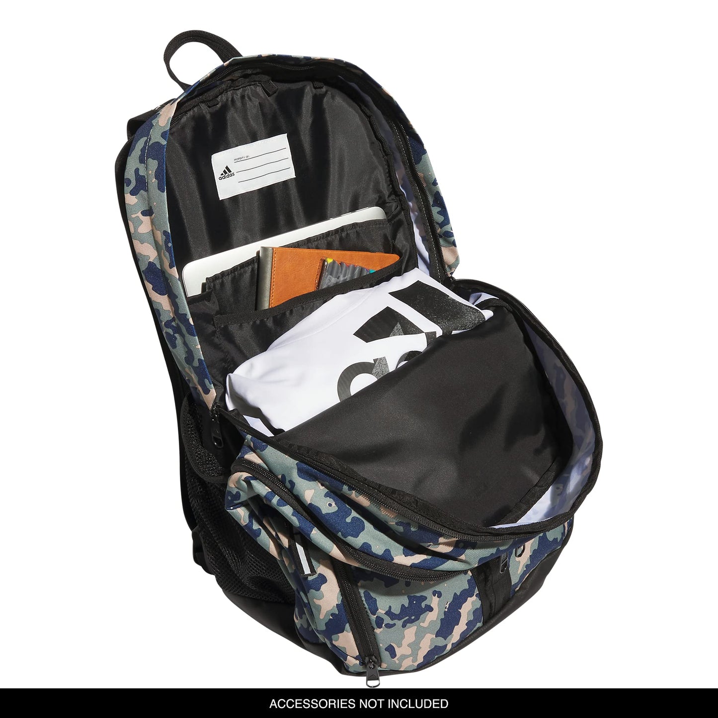 adidas Prime 6 Backpack, Essential Camo Crew Navy-Silver Green/Black, One Size