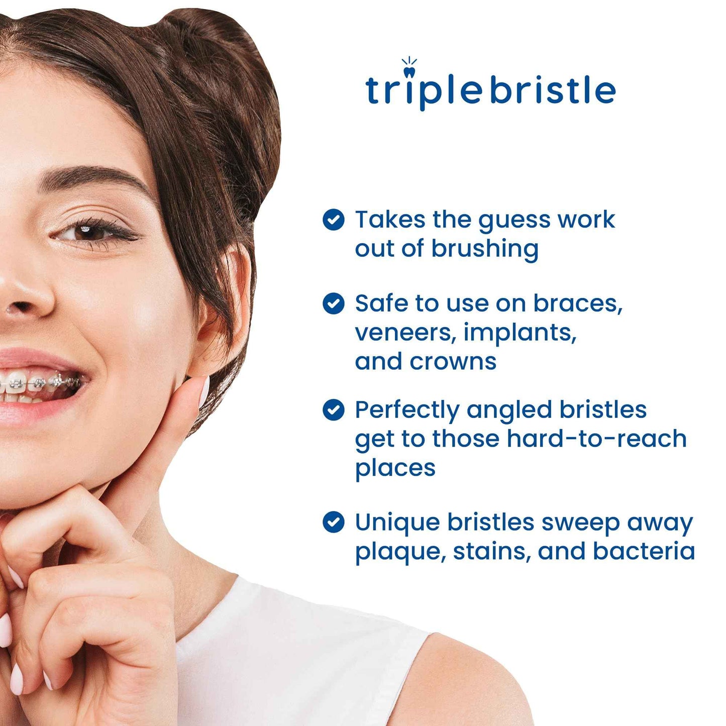 Compatible With The Triple Bristle Max Only | Triple Bristle Max Replacement Brush Head Refills | Charcoal Infused | Innovative 3 Head Design | Compatible with Triple Bristle Max Only | 2 Pack (Black)