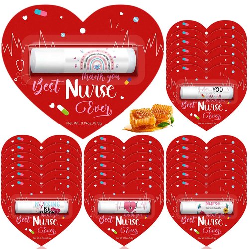 30 Pack Christmas Nurses Appreciation Gifts Bulk Nurses Lip Balms Hospital Staff Team Appreciation Thank You Gifts Christmas Stocking Stuffers Party Favors for Coworkers Midwife Women Presents