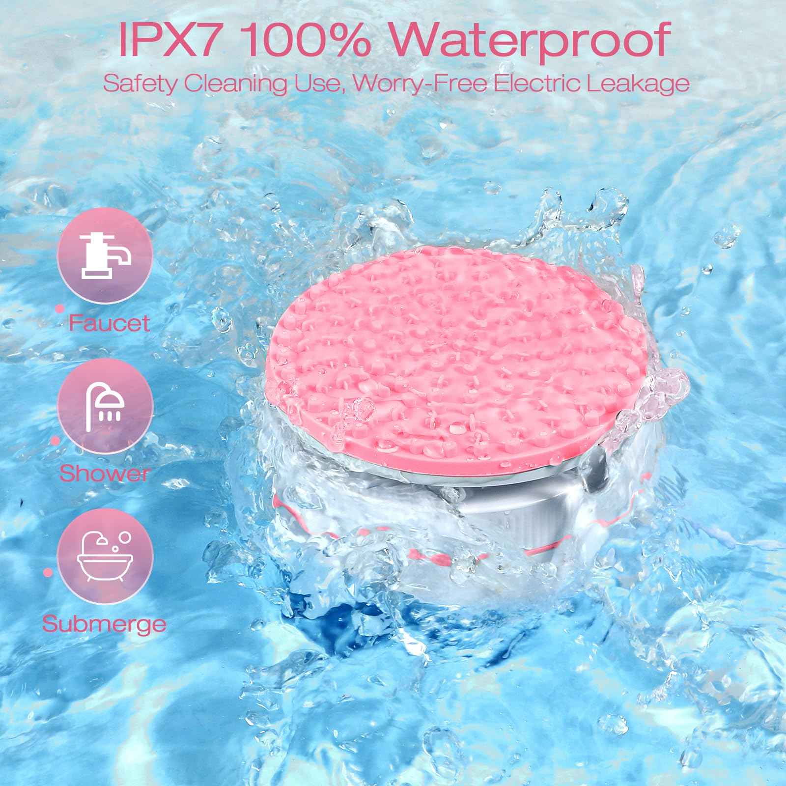 Makeup Brush Cleaner Machine With Solution, Make up Brush Cleaner Cleanser, Quick Deep Cleaning for Makeup Brushes, With Strong Suction Cup Stick to Sink, Stocking Stuffers Gifts for Women Wife Mom