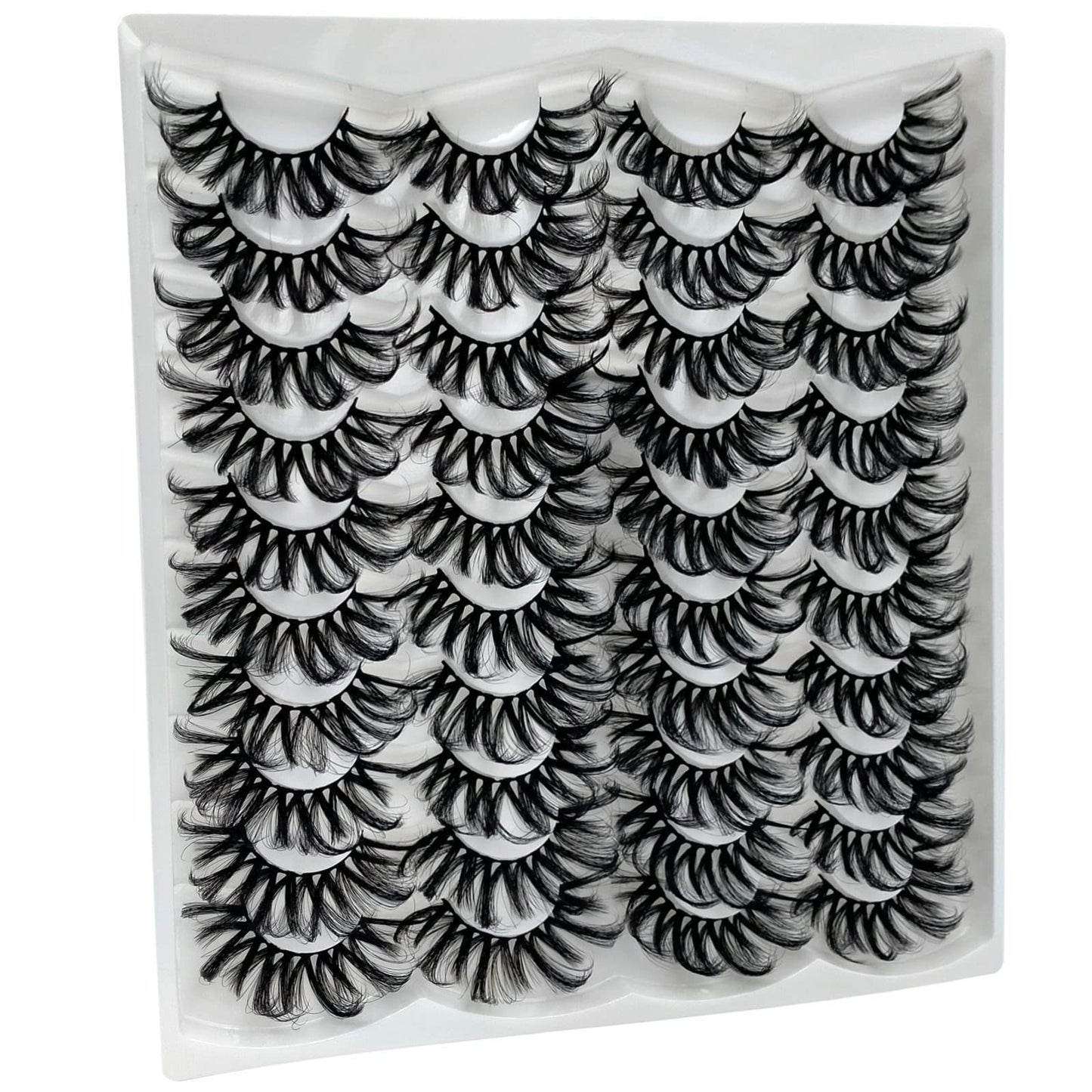 Lashes 25mm Fluffy Mink False Eyelashes Long 20 Pairs Dramatic Thick 3D 5D Faux Mink Lashes 25 mm Fake Eyelashes Pack (VG39), by Kmilro