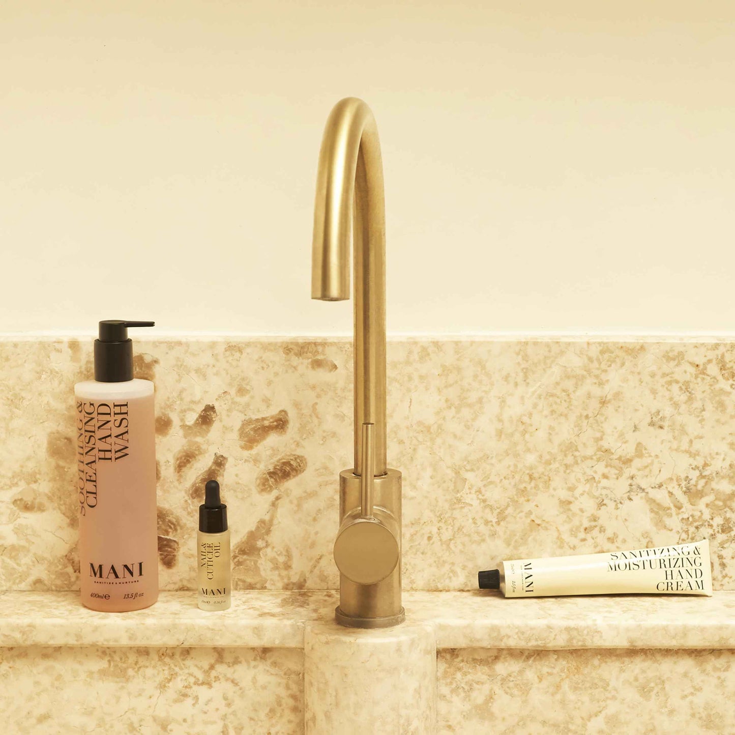 Mani Soothing and Cleansing Hand Wash - Vitamin C and E Organic Hand Soap - Oat Proteins and Aloe Vera Moisturize Skin - 13.5 oz