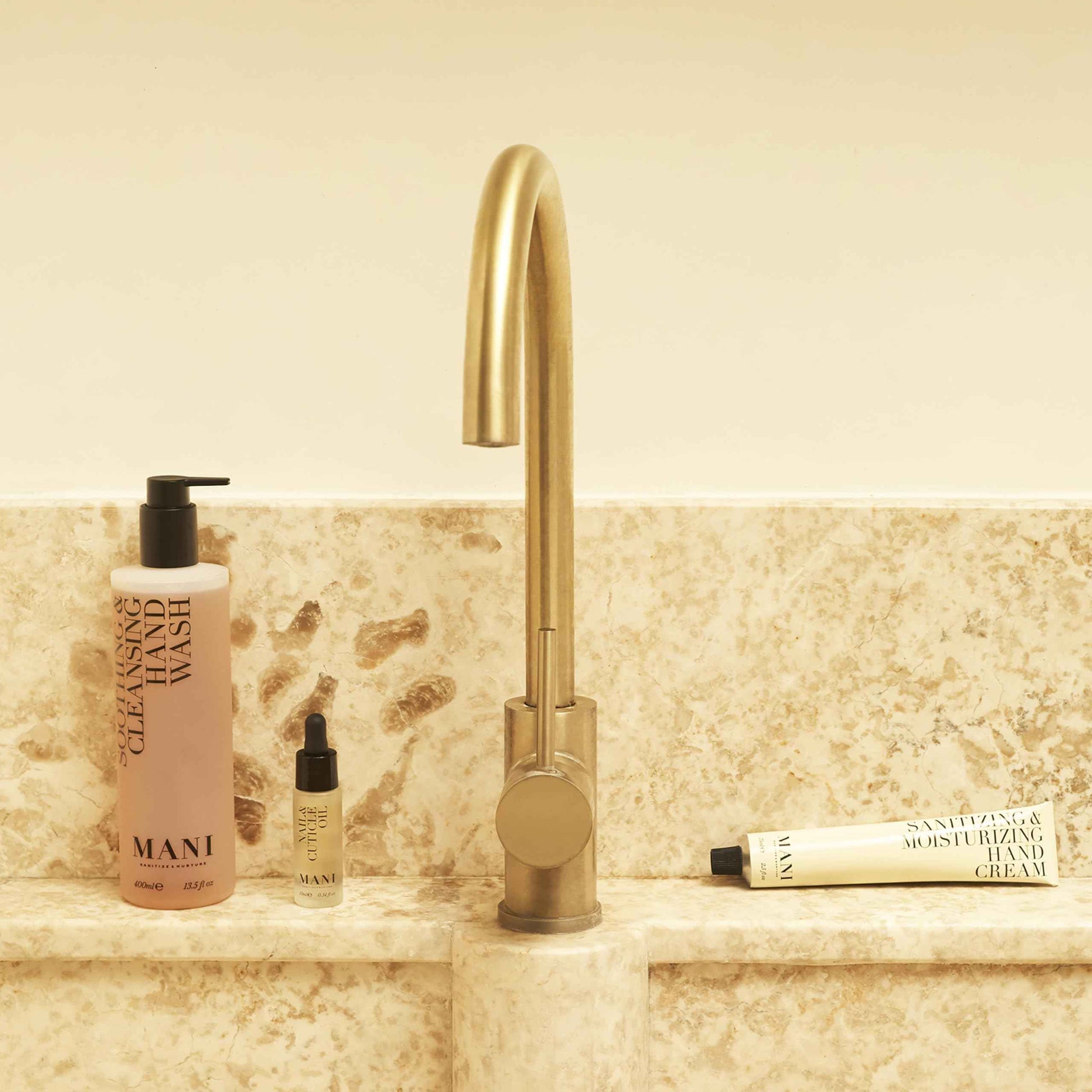 Mani Soothing and Cleansing Hand Wash - Vitamin C and E Organic Hand Soap - Oat Proteins and Aloe Vera Moisturize Skin - 13.5 oz