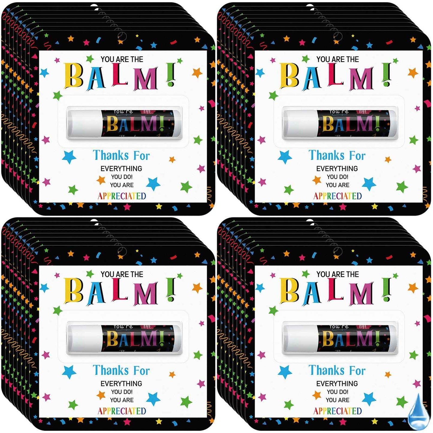 30 Pack Christmas Employee Appreciation Gifts Bulk Lip Balms Thank You Gift for Thanksgiving Day Christmas Party Favor You're the Balm for Staff Team Teachers Volunteer Women Men(Original Flavor)