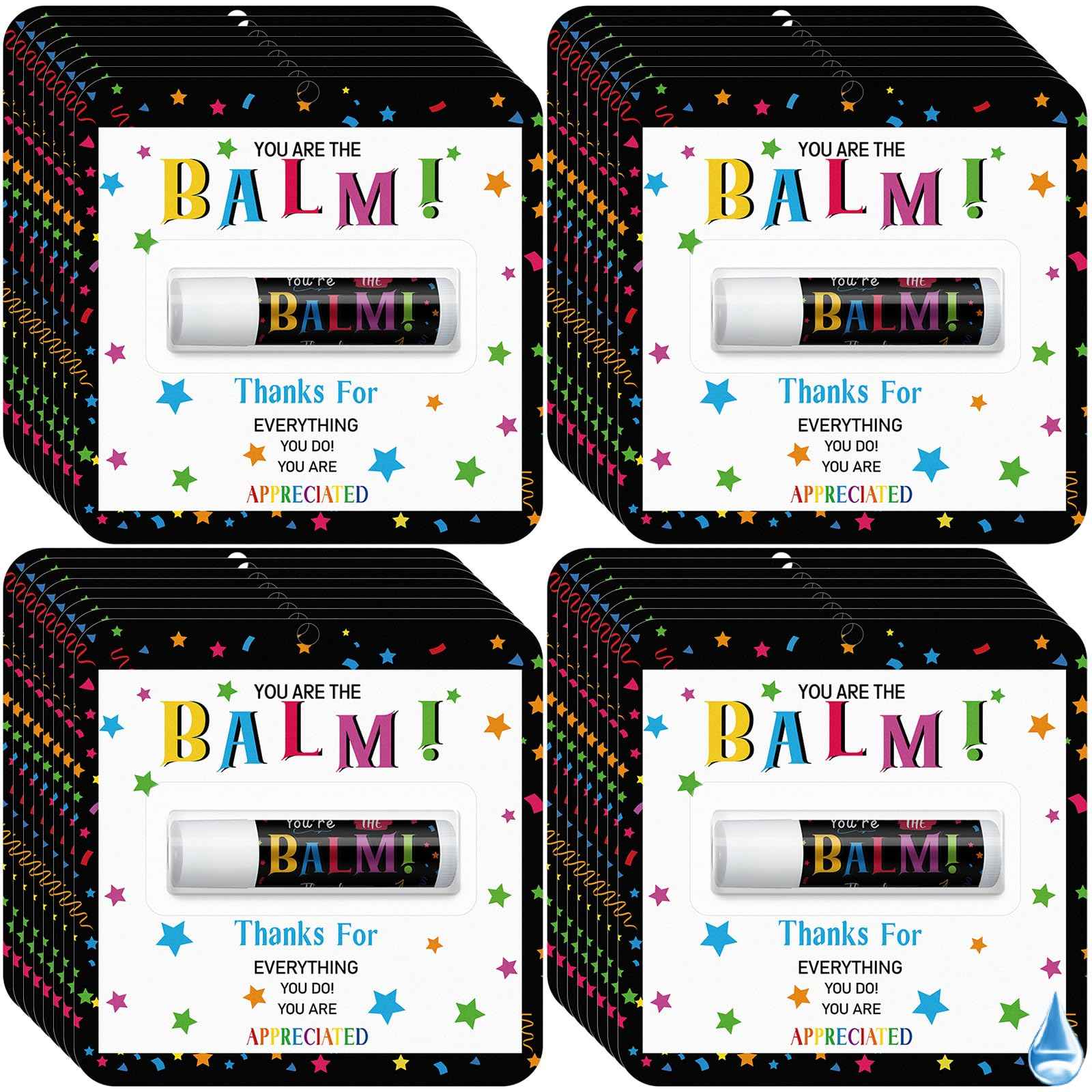 30 Pack Christmas Employee Appreciation Gifts Bulk Lip Balms Thank You Gift for Thanksgiving Day Christmas Party Favor You're the Balm for Staff Team Teachers Volunteer Women Men(Original Flavor)