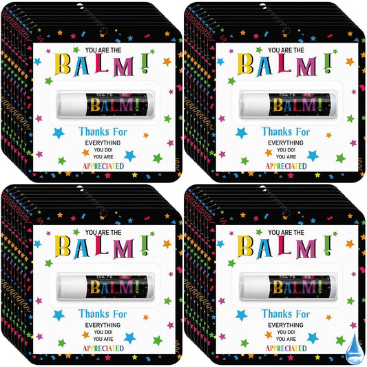 30 Pack Christmas Employee Appreciation Gifts Bulk Lip Balms Thank You Gift for Thanksgiving Day Christmas Party Favor You're the Balm for Staff Team Teachers Volunteer Women Men(Original Flavor)