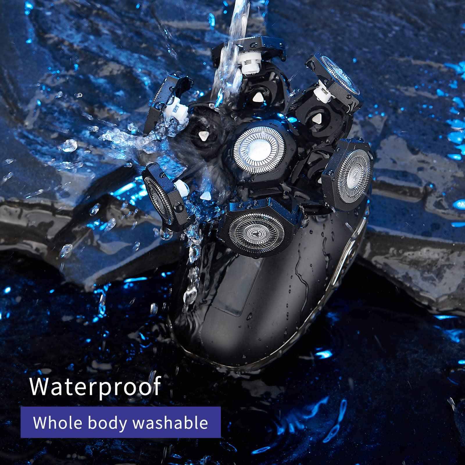 UPTARD Electric Head Shaver for Bald Men - LED, Travel Lock, Nose Hair & Sideburns Trimmer