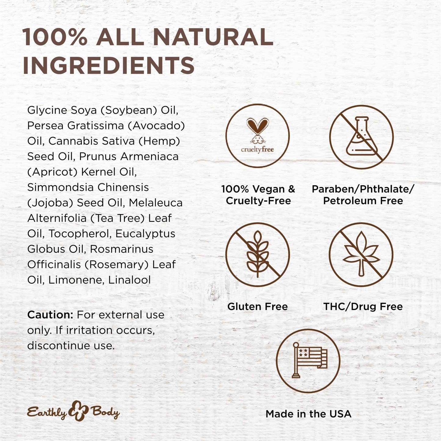 Earthly Body Miracle Oil, 1 fl. oz. - 2 Pack - 100% Natural Tea Tree Oil, Hemp Seed Oil & Vitamin E - Moisturizer, Calms Skin Irritations, Helps Smooth Wrinkles - Gluten Free, 100% Vegan