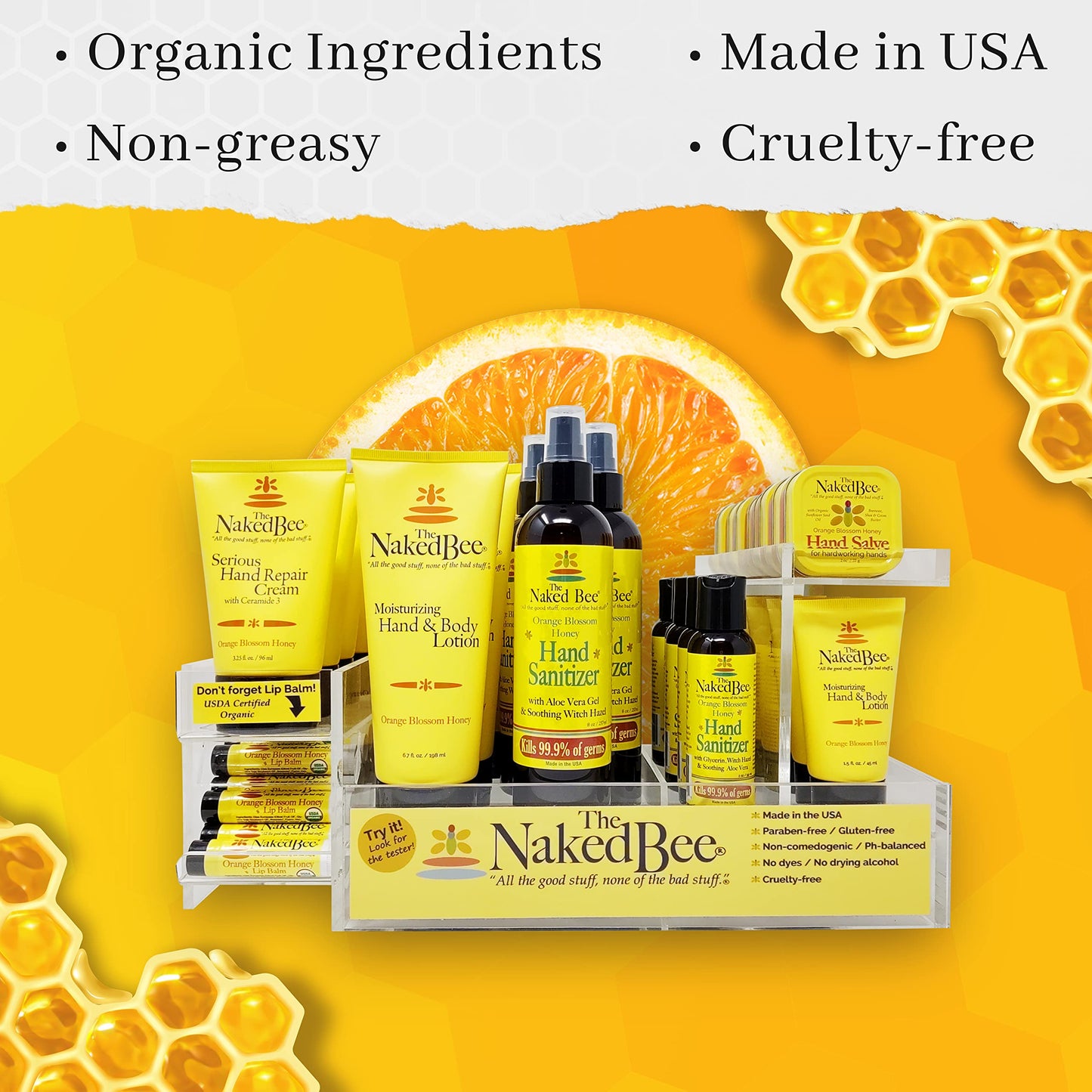 The Naked Bee Orange Blossom Honey, Grapefruit Blossom Honey and Coconut Honey, Hand & Body Lotion, 6.7 Oz - 3 Pack