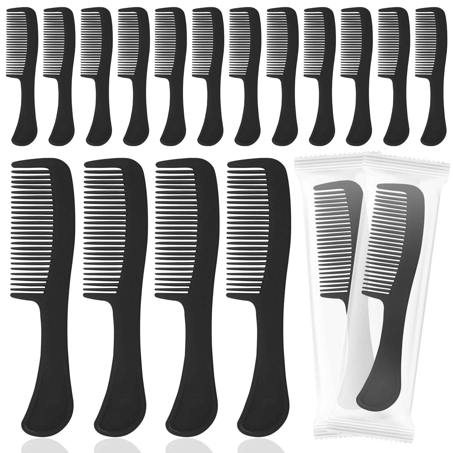 Combs Bulk Individually Wrapped Pocket Travel Hair Combs for Women, Men and Kids, Bulk Comb for Homeless Hotel Shelter Home Charity(black, Pack of 250)