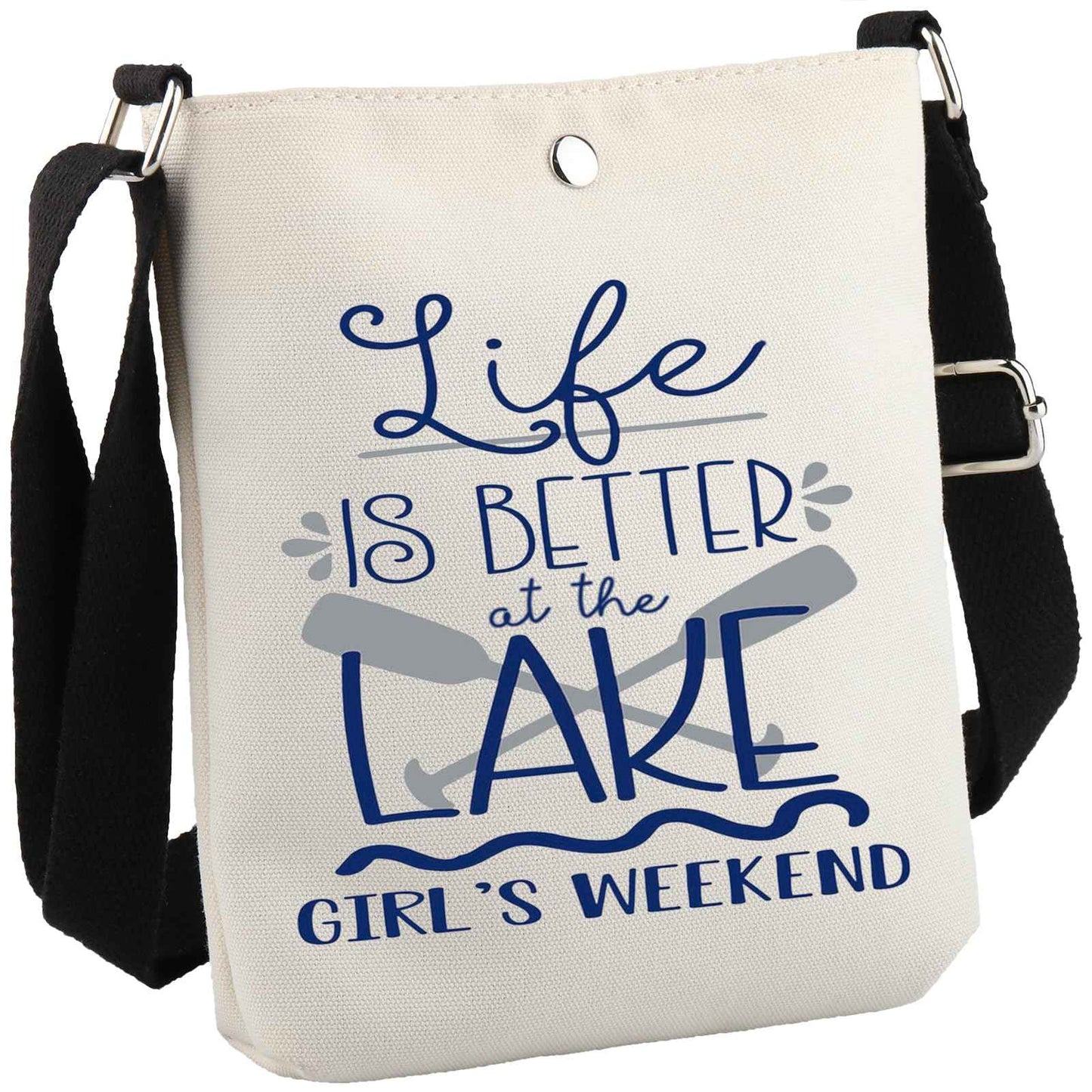 GJTIM Getaway Weekend Gift Life Is Better At The Lake Bachelorette Party Gift Toiletry Makeup Bag (Better At Lake CB)