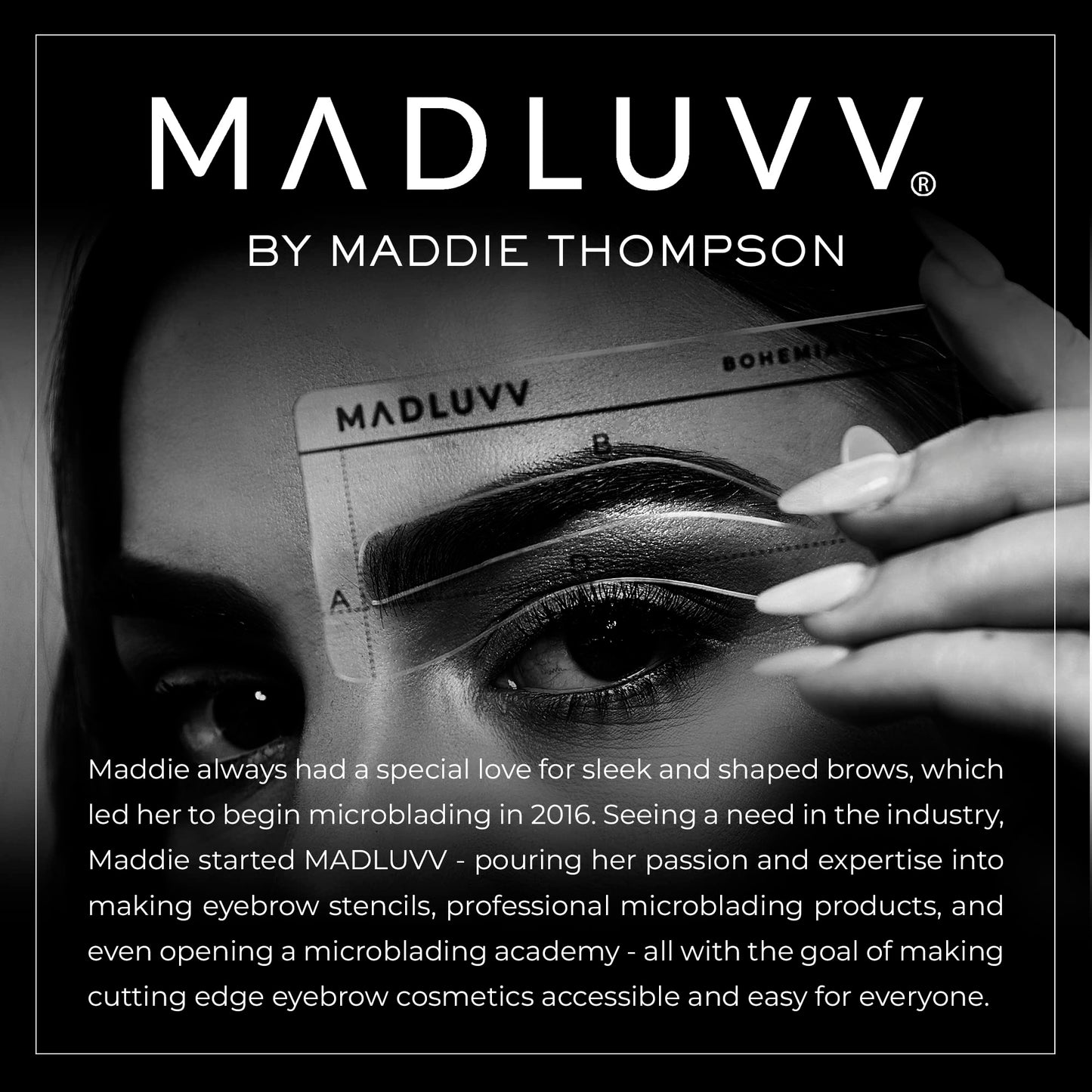 MADLUVV Brow Stamp Refill* - Color Stamp for Brows & Root Touch Up for Women & Men, Instantly Conceal Hair Loss, Grey Hair, Thinning Hair with Stain-Proof/Smudge-Proof Powder Formula (Medium Brown)