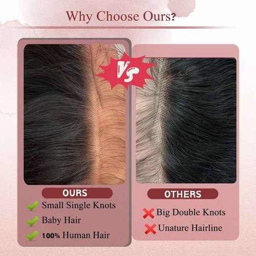 13x4 Lace Frontal Pre Plucked Free Part Body Wave 16 Inch Unprocessed Brazilian Human Hair 150% Density Ear to Ear HD Lace Frontal Natural Black