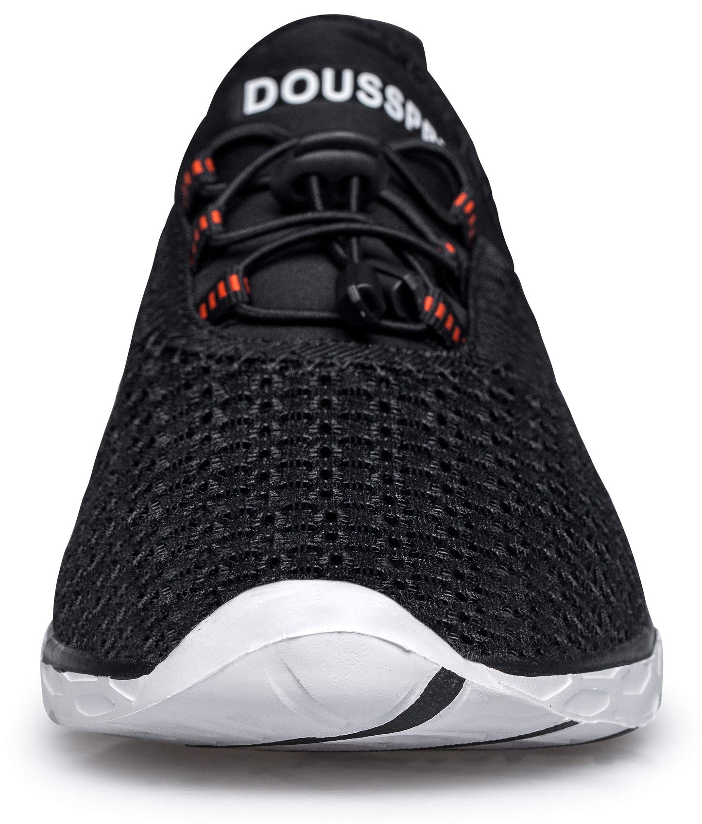 DOUSSPRT Men's Water Shoes Quick Drying Sports Aqua Shoes Blackwhite Size 7