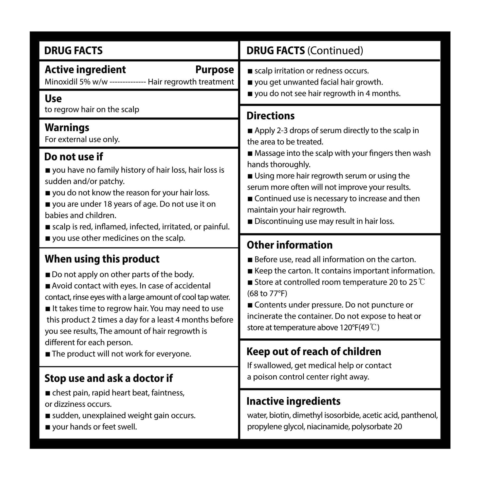 5% Minoxidil Hair Growth for Men and Women: Extra Strength Minoxidil Regrowth Treatment Serum for Thinning Hair Loss to Grow Thicker Fuller Faster 30ml 3Bottles