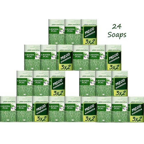 24 Agua Lavanda Puig Bath Soap 24 x 4.4 Oz