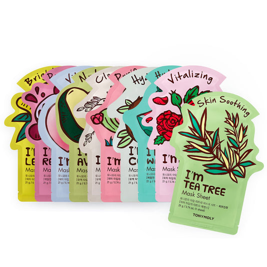 TONYMOLY I'm Real Sheet Mask, Pack of 10