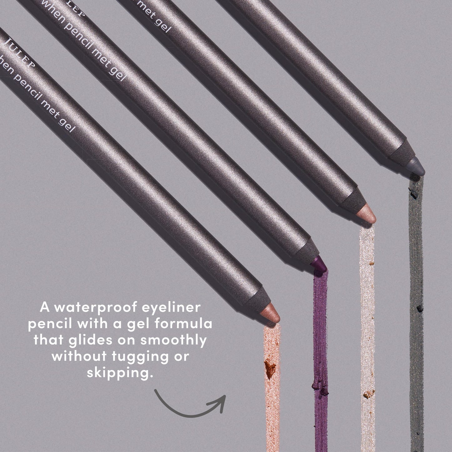 Julep 3pc Set: Eyeshadow 101 Crème-to-Powder Eyeshadow Stick Duo in Beachy & Smoky Tawny Matte + When Pencil Met Gel Long-lasting Eyeliner Pencil in Clay Matte - Blendable, Smudge-Resistant Makeup