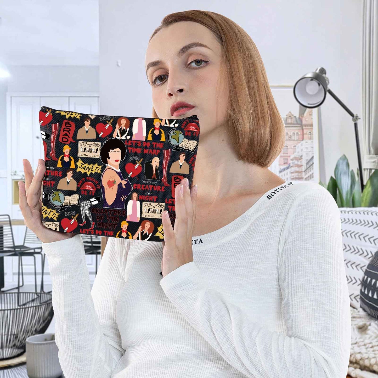 G2TUP Brad & Janet Makeup Bag Musical Film Fans Gift Don't Dream It Be It Zipper Pouch Musical Merch (Don't Dream New)