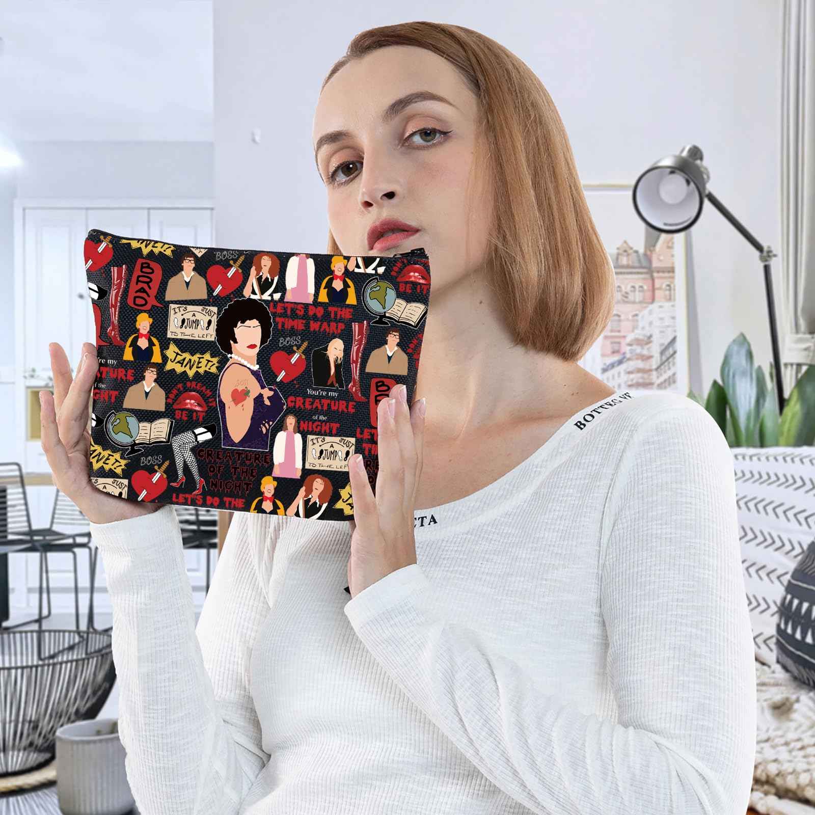 G2TUP Brad & Janet Makeup Bag Musical Film Fans Gift Don't Dream It Be It Zipper Pouch Musical Merch (Don't Dream New)