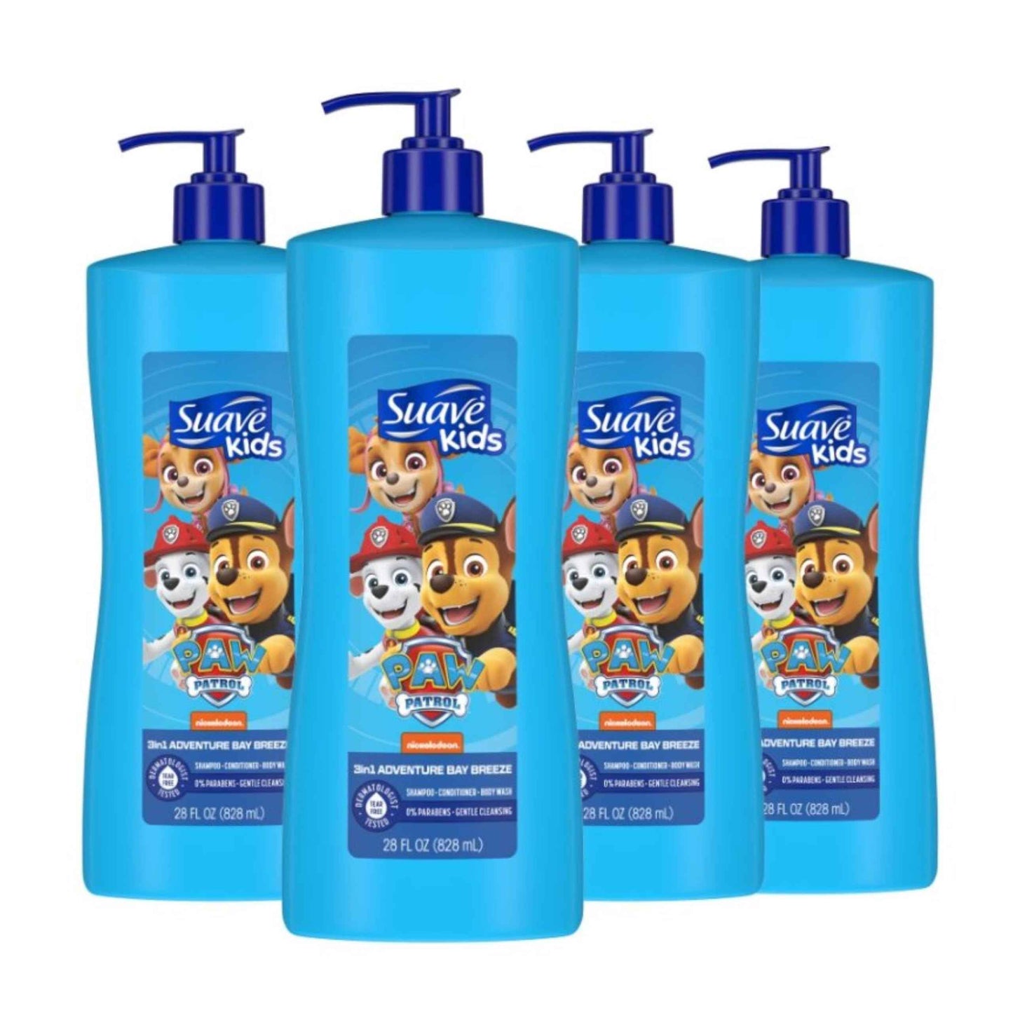 Suave Kids 3 n1 Body Wash & Shampoo Paw Patrol 28 oz(Pack of 4)