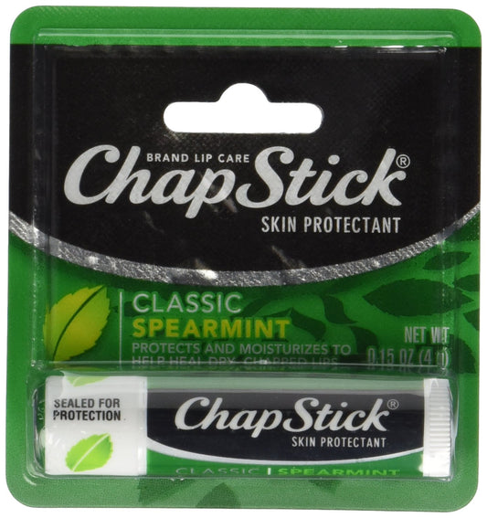 ChapStick Skin Protectant, Classic Spearmint 0.15 oz (Pack of 12)