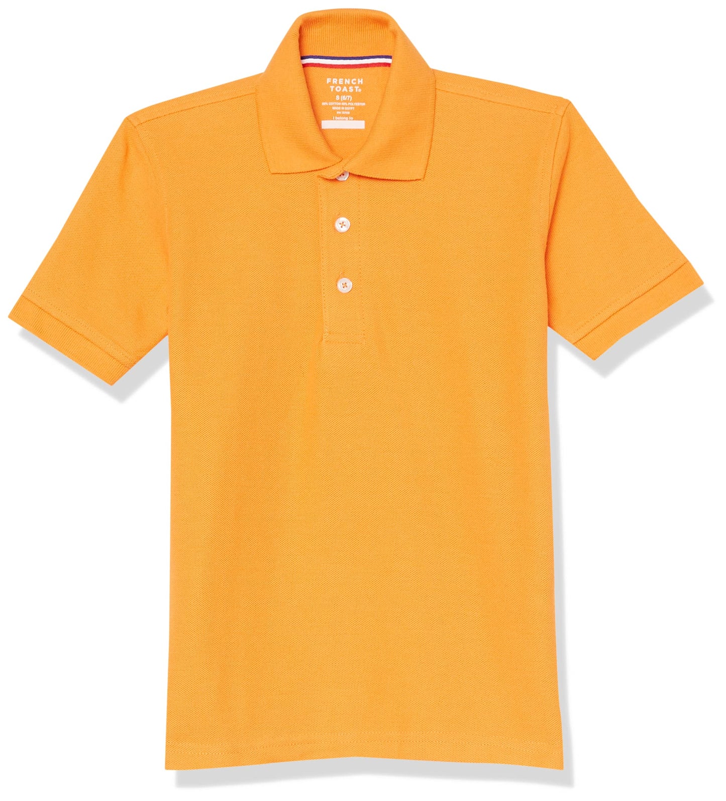 French Toast boys Short Sleeve Pique (Standard & Husky) Polo Shirt, Sun Orange, X-Small US