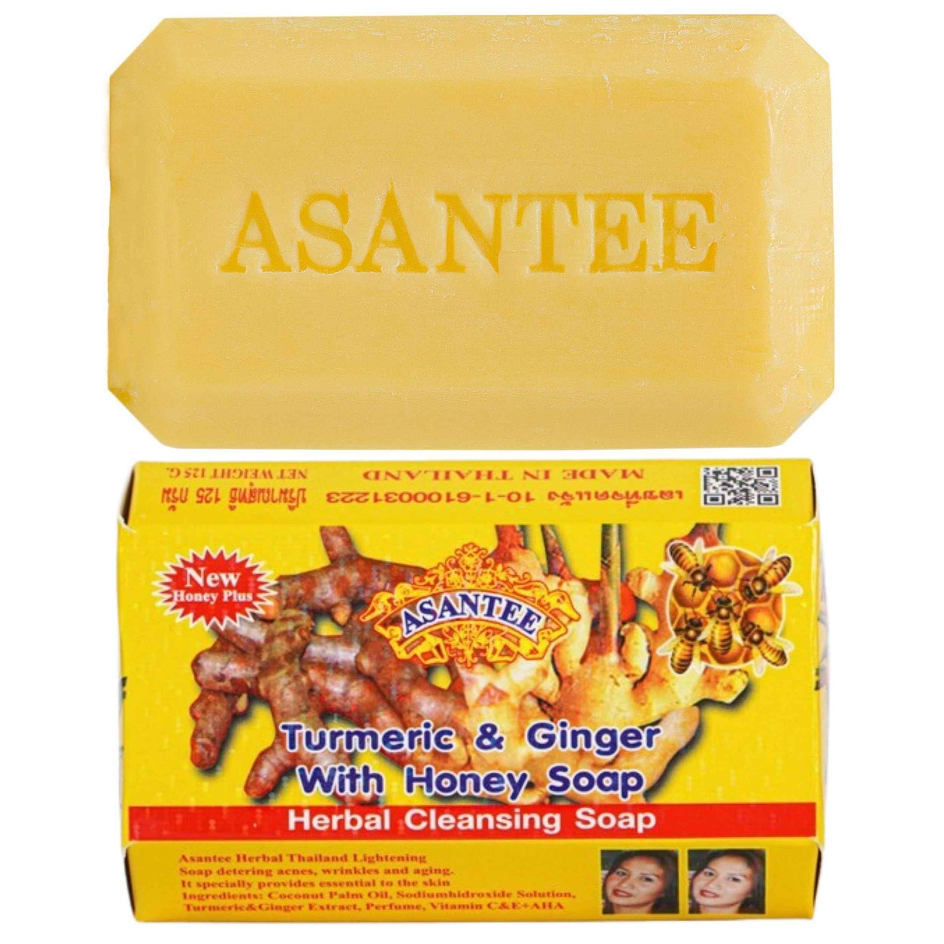ASANTEE Turmeric & Ginger With Honey Cleansing Soap (Pack of 3)
