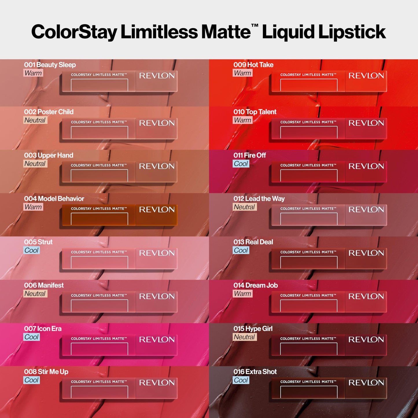 REVLON Lipstick, ColorStay Limitless Matte Liquid Lipstick, Vegan Formula, No-Budge Matte, Longwear Lipstick, Long Lasting, Lightweight/Comfortable, Waterproof, 009 Hot Take, 0.17 fl oz